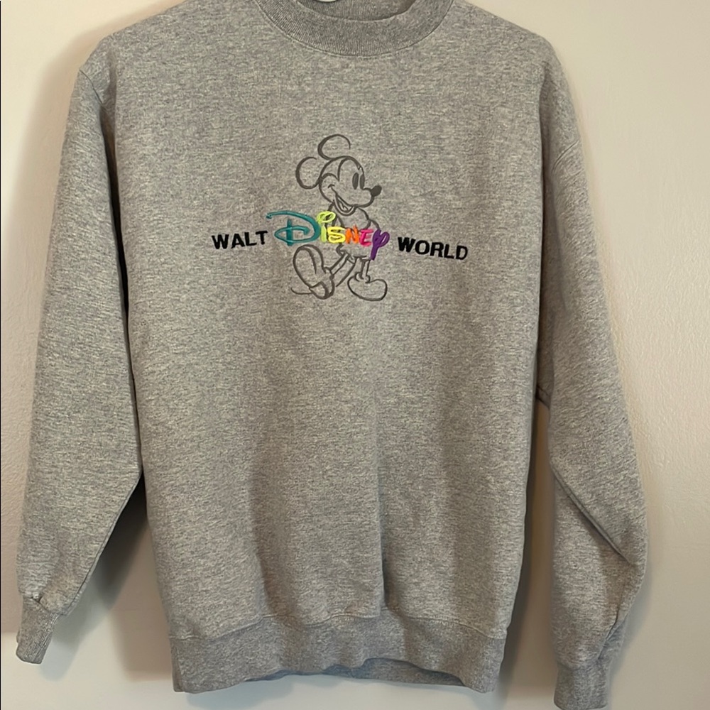 Walt Disney World Embroidered Mickey Mouse Sweatshirt - S